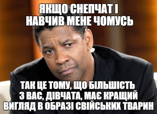 Якщо Снепчат і навчив мене чомусь, так це тому, що більшість з вас, дівчата, має кращий вигляд в образі свійських тварин.