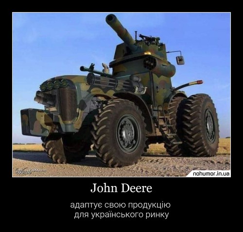 John Deere
адаптує свою продукцію для українського ринку