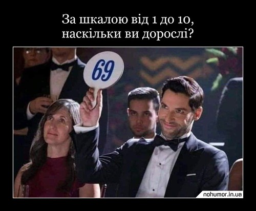За шкалою від 1 до 10, наскільки ви дорослі?
69
